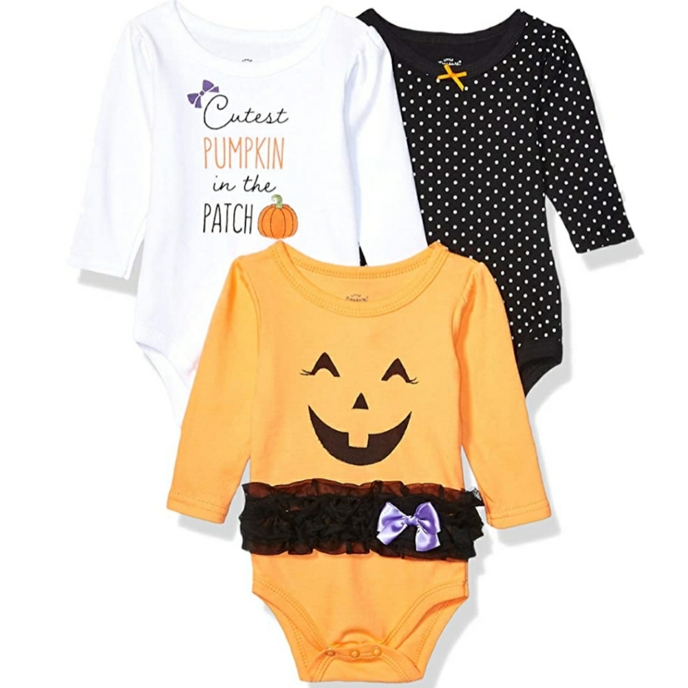 NWT Little Treasure 3pc Halloween Bodysuits.